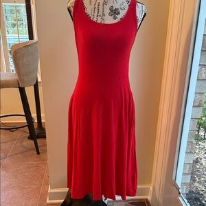 Olivia Rae Vibrant Red Midi Dress